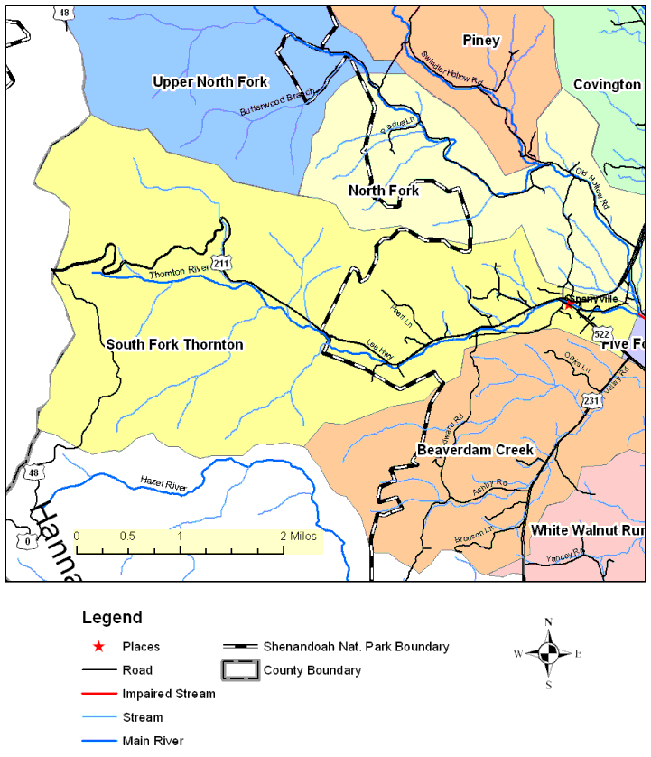 South Fork of Thornton River, Overview Map